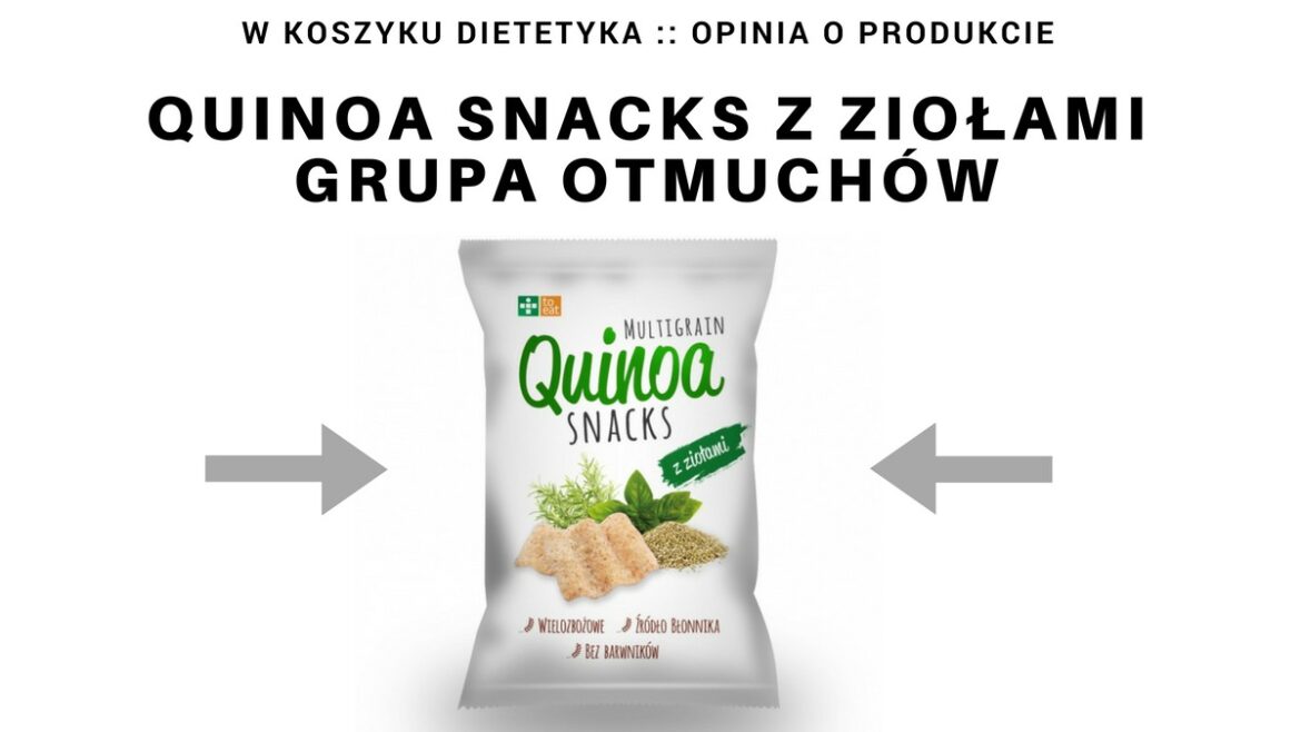 Quinoa snacks z ziołami, recenzja dietetyka